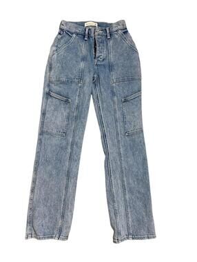 Abercrombie & Fitch Curve Love High Rise Carpenter Jeans
